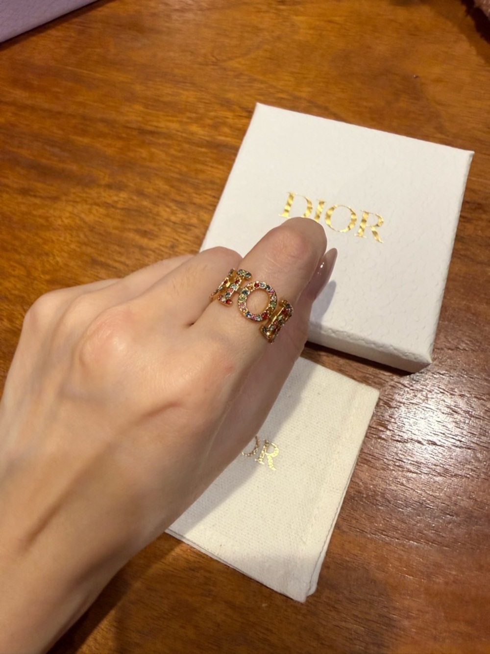 *Limited Time Only* Dior Gold Crystal Ring - Picture 6 of 6